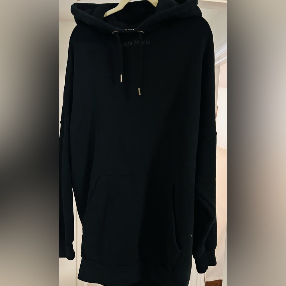 Palm Angels Gothic Print Logo Oversized Hoodie
